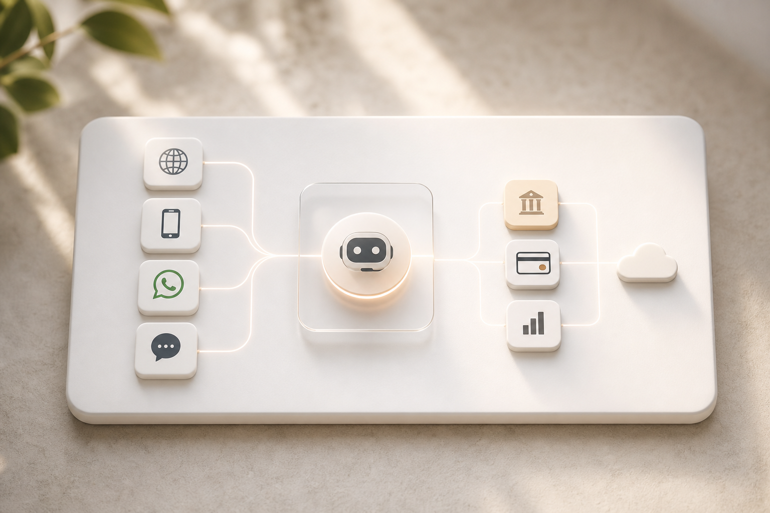 custom AI chatbot builder architecture diagram