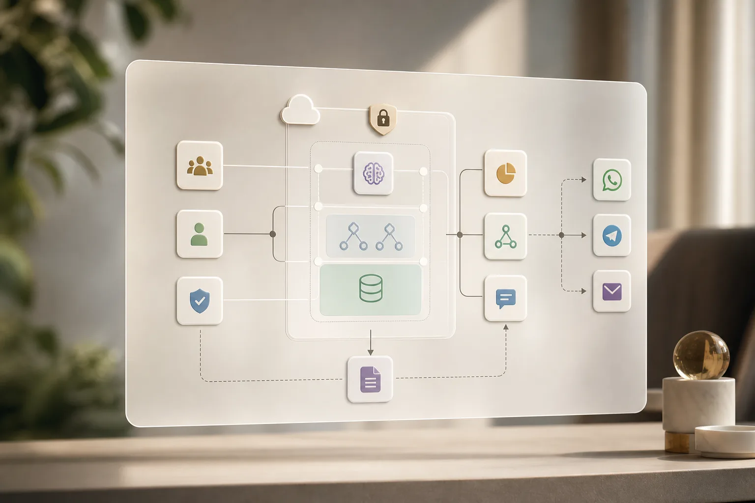 Compliance-first chatbot architecture diagram