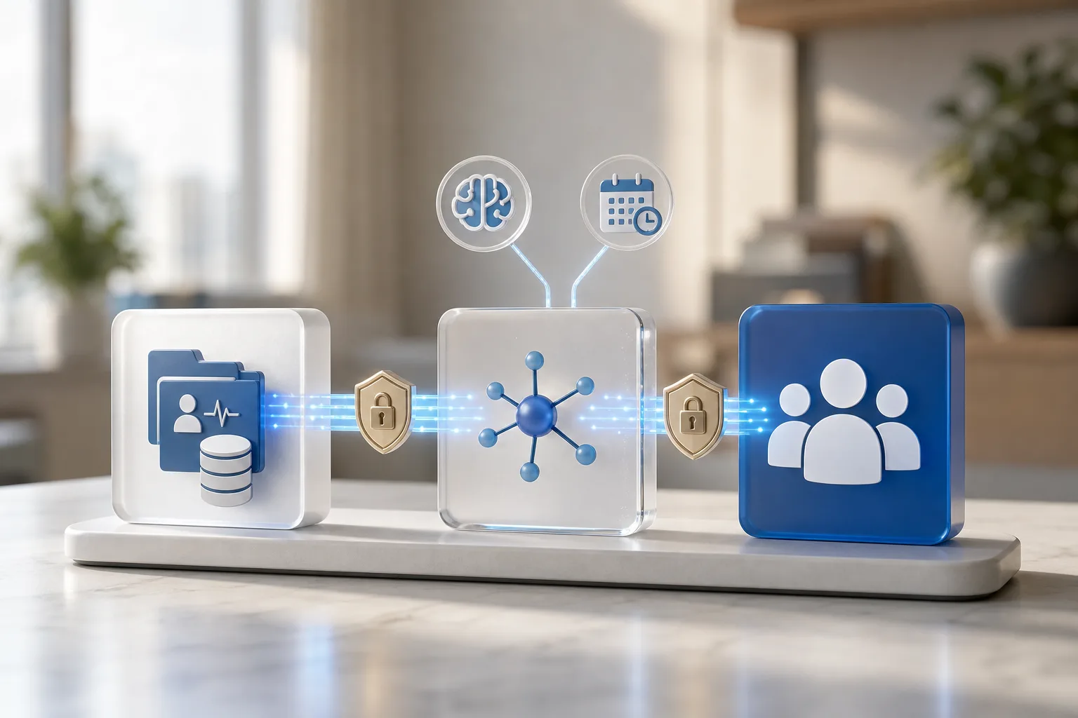 ai-powered crm and business tool integration process diagram