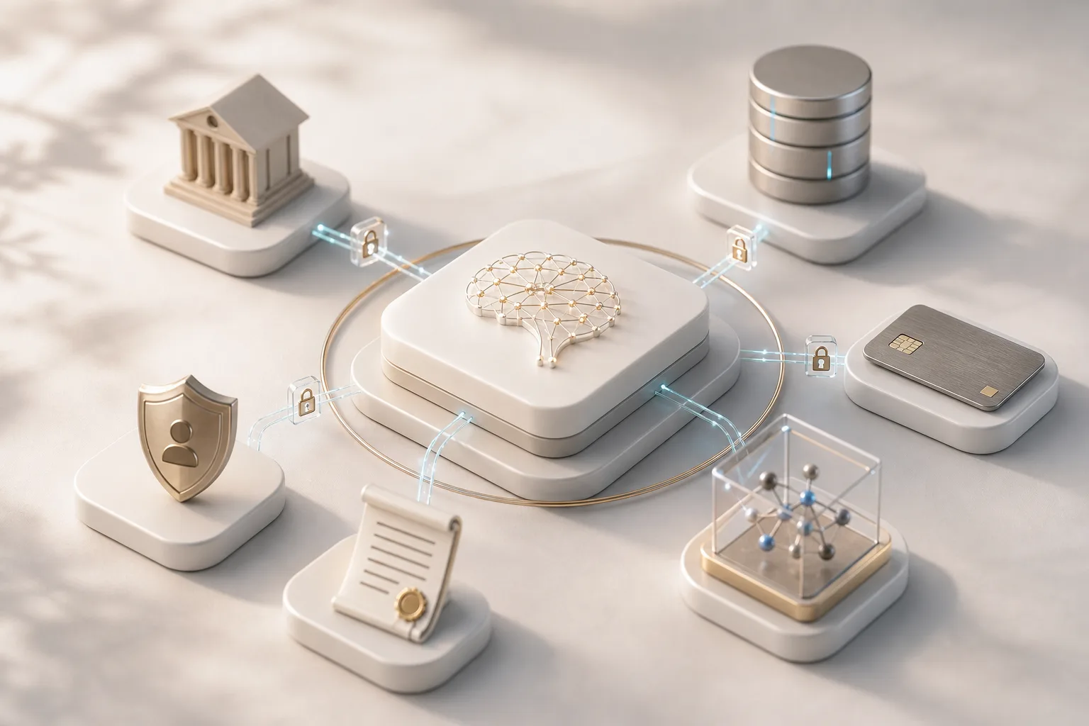 ai-powered crm and business tool integration architecture diagram