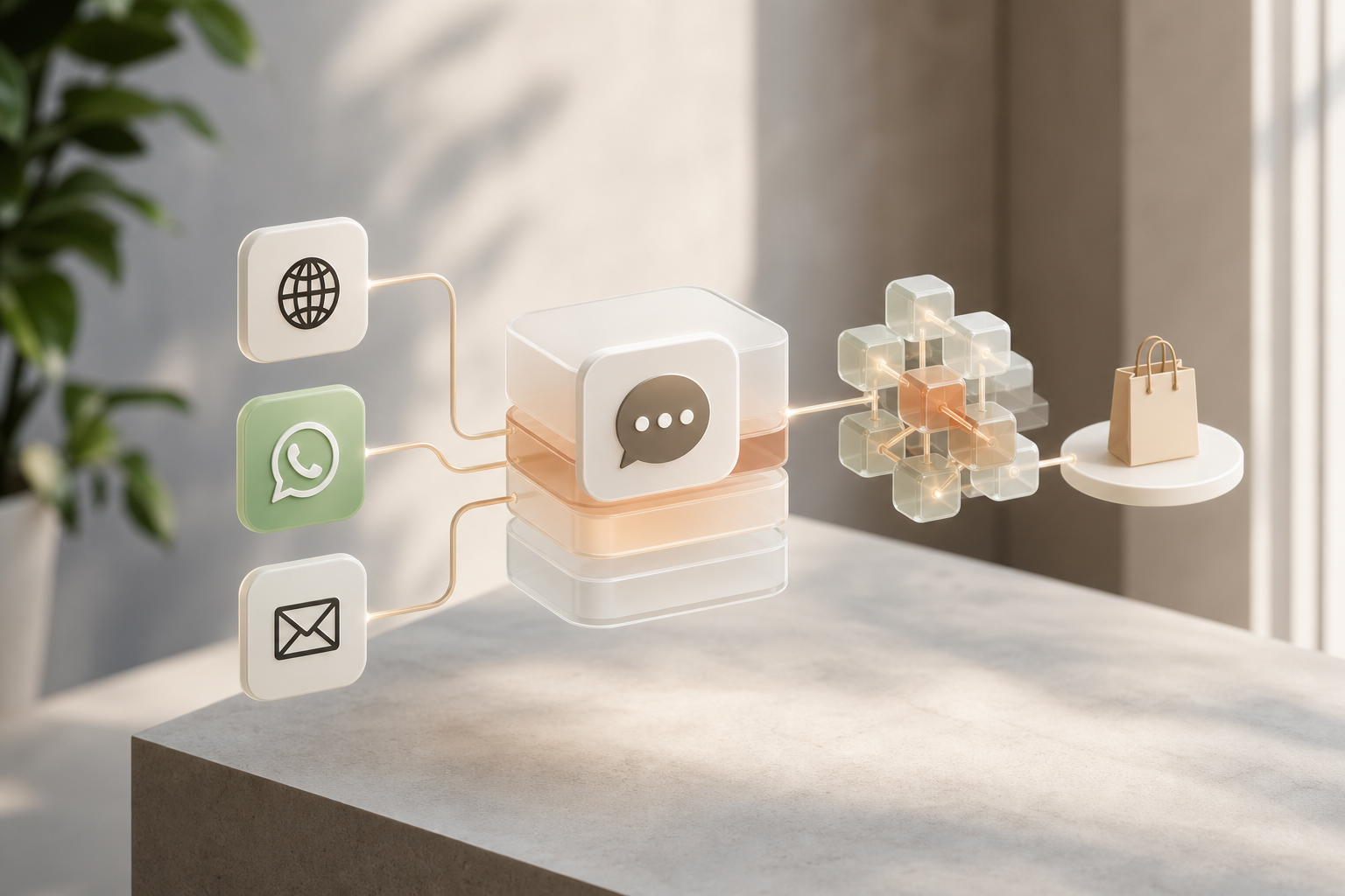 custom ai chatbot builder architecture diagram