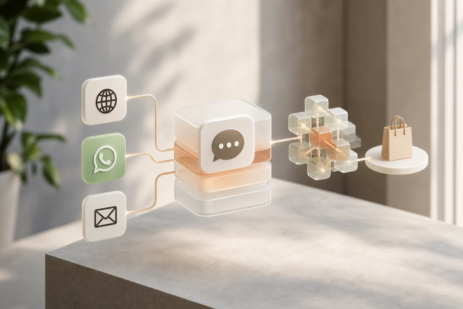 custom ai chatbot builder architecture diagram
