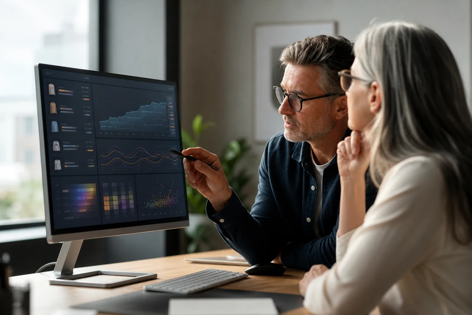 ecommerce team reviewing AI forecasts on a dashboard