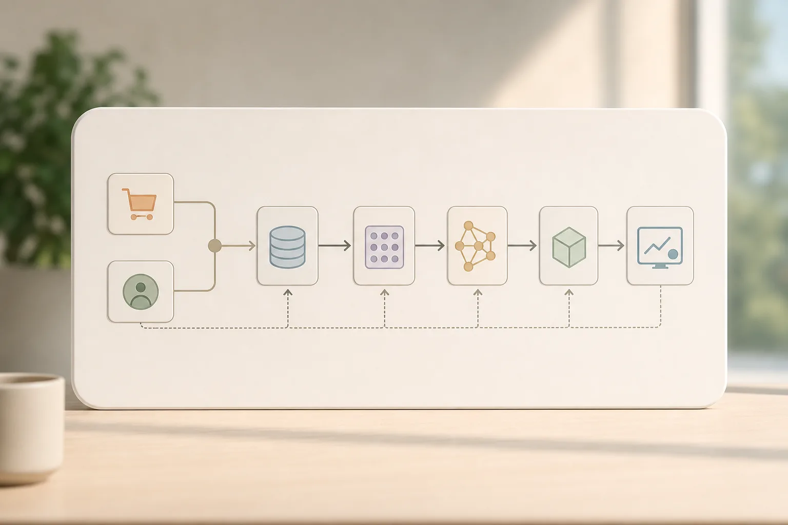 how data flows through a predictive pipeline