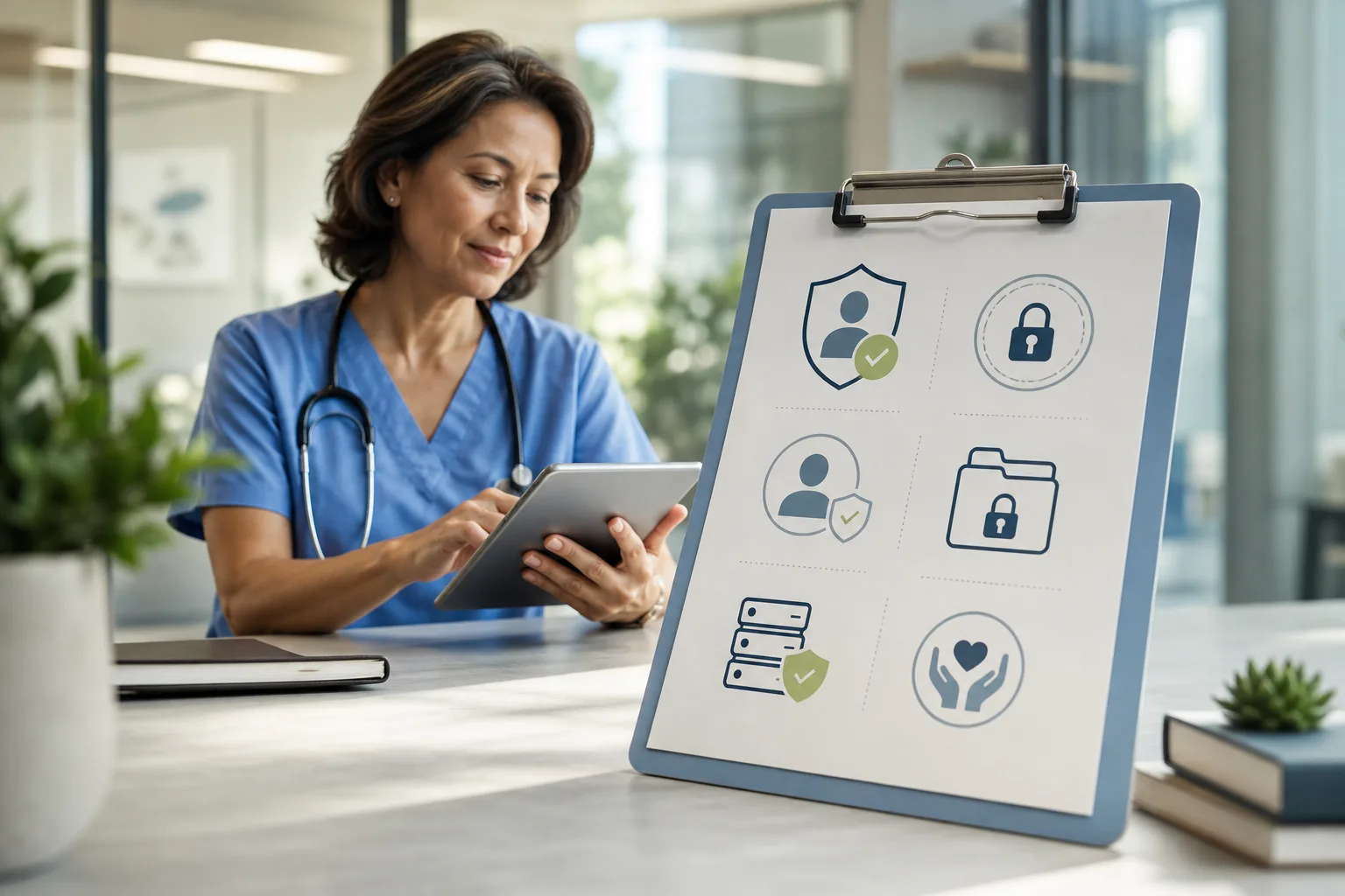 summary infographic of WhatsApp healthcare bot safeguards