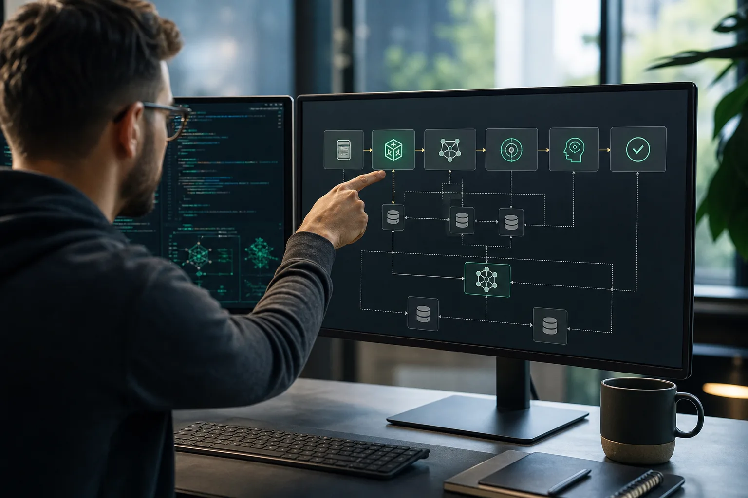 Step-by-step self-hosted AI agent deployment diagram