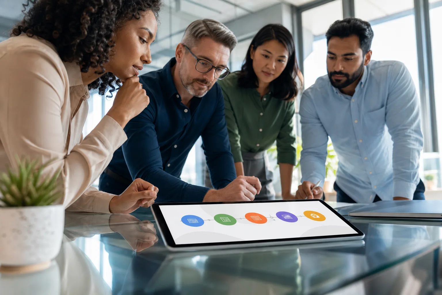 Summary infographic of the 5-step augmented analytics plan